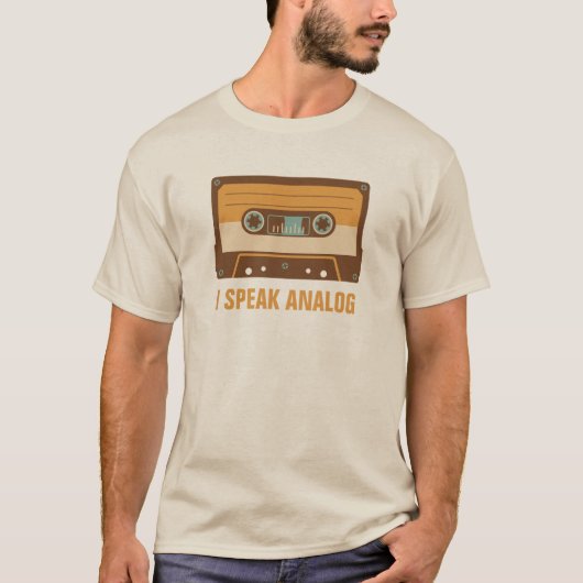 Aangepast Cassettebandje Analoge Ontwerp T-shirt (Voorkant)
