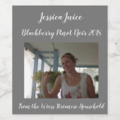 Aangepast Casual donkergrijs | Foto | Wijn Etiket (Enkel label)