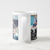 Aangepast Casual Eenvoudig 8 fotocollage Grote Koffiekop (Achterkant)