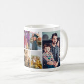 Aangepast Casual Eenvoudig 8 fotocollage Koffiemok (Voorkant rechts)