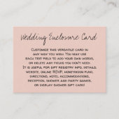 Aangepast, Casual, veelzijdig dubbelzinnig huwelij Informatiekaartje (Voorkant)