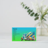 Aangepast cement- en cementmixer visitekaartje (Staand voorkant)