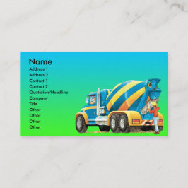 Aangepast cement- en cementmixer visitekaartje