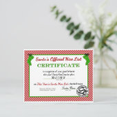 Aangepast certificaat voor de lijst van kerstmis N Briefkaart (Staand voorkant)