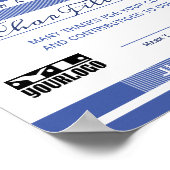 Aangepast certificaat voor kleurenwerknemers poster (Hoek)