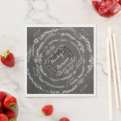 Aangepast Chalkboard Wedding Paper Napkins Servetten (Insitu)