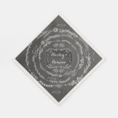 Aangepast Chalkboard Wedding Paper Napkins Servetten (Hoek)
