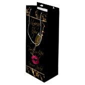 Aangepast - Champagne-zegels en  liften Wijn Cadeautas (Voorkant Gekanteld)