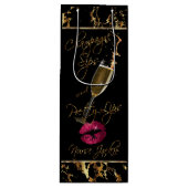 Aangepast - Champagne-zegels en  liften Wijn Cadeautas (Voorkant)