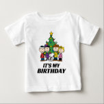 Aangepast Charlie Brown en Friends Winter Birthday<br><div class="desc">Viel je verjaardag op met dit superschattige shirt van de verjaardag van de pinda's.</div>