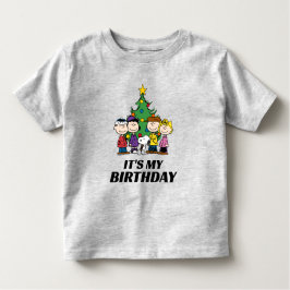 Aangepast Charlie Brown en Friends Winter Birthday Kinder Shirts