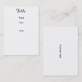 Aangepast chassis 3,5 x 2,5 visitekaartje verticaa (Voorkant / Achterkant)