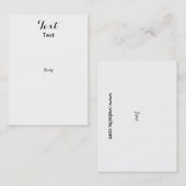 Aangepast chassis 3,5 x 2,5 visitekaartje verticaa (Voorkant / Achterkant)