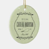 Aangepast chateau Roos Sec wijn Kerstversiering Keramisch Ornament (Rechts)