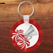 Aangepast, Cheerleader-Sleutelhangers, rood, wit,  Sleutelhanger (Achterkant)