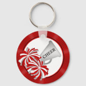 Aangepast, Cheerleader-Sleutelhangers, rood, wit,  Sleutelhanger (Achterkant)