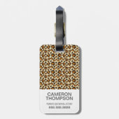 Aangepast Cheetah-huidpatroon voor foto's en monog Bagagelabel (Achterkant verticaal)
