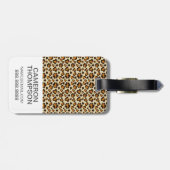 Aangepast Cheetah-huidpatroon voor foto's en monog Bagagelabel (Achterkant horizontaal)