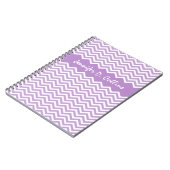 Aangepast chevron-patroonblok voor lavender notitieboek (Linkerzijde)