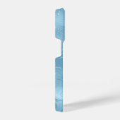 Aangepast Chic Blue Silver Glitter Pattern Girly iPhone Hoesje (Rechterkant)