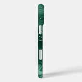 Aangepast Chic Emerald Green Silver Glitter Patroo Case-Mate iPhone Case (Achterkant / Rechts)