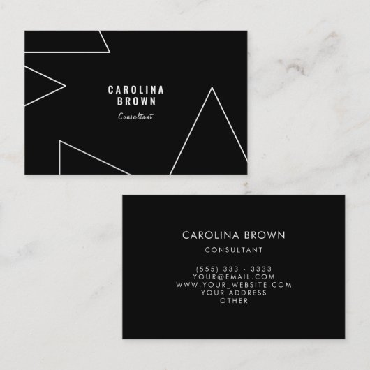 Aangepast Chic Geometrisch Abstract Visitekaartje (Voorkant / Achterkant)