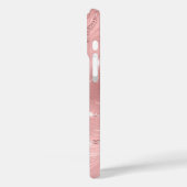 Aangepast Chic Pink Silver Glitter Pattern Girly Case-Mate iPhone Case (Achterkant / Links)