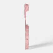 Aangepast Chic Pink Silver Glitter Pattern Girly iPhone Hoesje (Linkerkant)