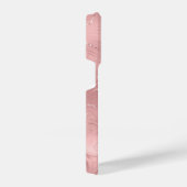 Aangepast Chic Pink Silver Glitter Pattern Girly iPhone Hoesje (Rechterkant)