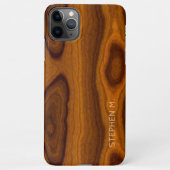 Aangepast Chic Stylish Retro Woodgrain patroon iPhone Hoesje (Achterkant)