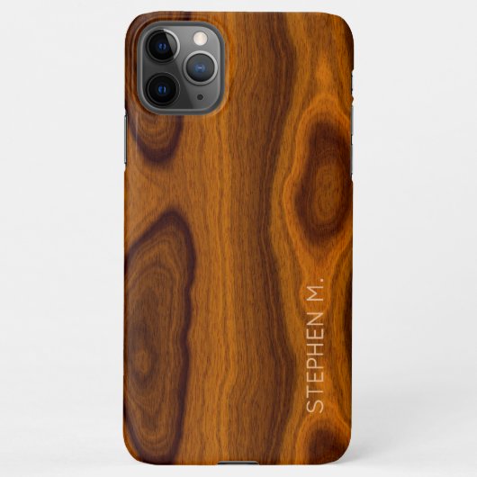 Aangepast Chic Stylish Retro Woodgrain patroon iPhone Hoesje (Achterkant)