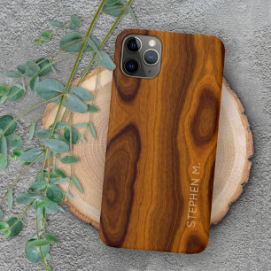 Aangepast Chic Stylish Retro Woodgrain patroon iPhone 11Pro Max Hoesje