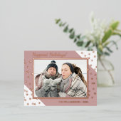 Aangepast Chic Twinking Stars Pattern Roos Gold Folie Feestdagen Briefkaart (Staand Voorkant)