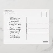 Aangepast Chic Twinking Stars Pattern Roos Gold Folie Feestdagen Briefkaart (Achterkant)