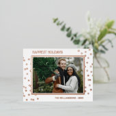 Aangepast Chic Twinking Stars Pattern Roos Gold Folie Feestdagen Briefkaart (Staand Voorkant)