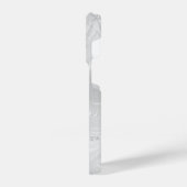 Aangepast Chic White Silver Glitter Pattern Girly iPhone Hoesje (Linkerkant)