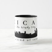 Aangepast Chicago, de Windy City, Skyline Silhouet Mok (Midden)