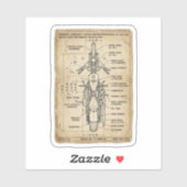 Aangepast chopper schema biker sticker (Vel)