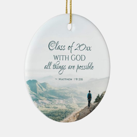 Aangepast Christelijk Afstuderen bijbel Keramisch Ornament (Rechts)