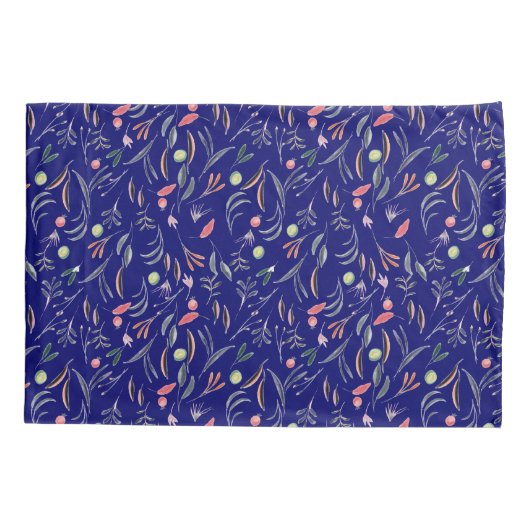 Aangepast Christelijk blauw Floral Kussensloop (Achterkant)