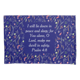 Aangepast Christelijk blauw Floral Kussensloop