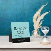 Aangepast Christelijk HONOR, LORD Inspirerend US Fotoplaat (Insitu)