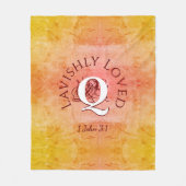 Aangepast Christelijk Monogram LAVISHLY LOVED Fleece Deken (Voorkant)