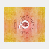 Aangepast Christelijk Monogram LAVISHLY LOVED Fleece Deken (Voorkant (Horizontaal))