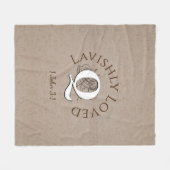 Aangepast Christelijk Monogram LAVISHLY LOVED Fleece Deken (Voorkant (Horizontaal))