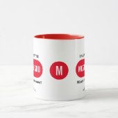 Aangepast Christelijk Superpower Red Monogram Mok (Midden)