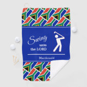 Aangepast Christelijk ZUID-AFRIKA-zwaaien naar de  Golfhanddoek (Insitu)