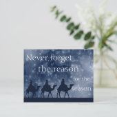 Aangepast Christelijke Kerstfeest, drie Wijzen Man Feestdagenkaart (Staand voorkant)