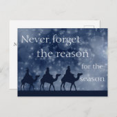 Aangepast Christelijke Kerstfeest, drie Wijzen Man Feestdagenkaart (Voorkant / Achterkant)