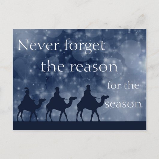 Aangepast Christelijke Kerstfeest, drie Wijzen Man Feestdagenkaart (Voorkant)